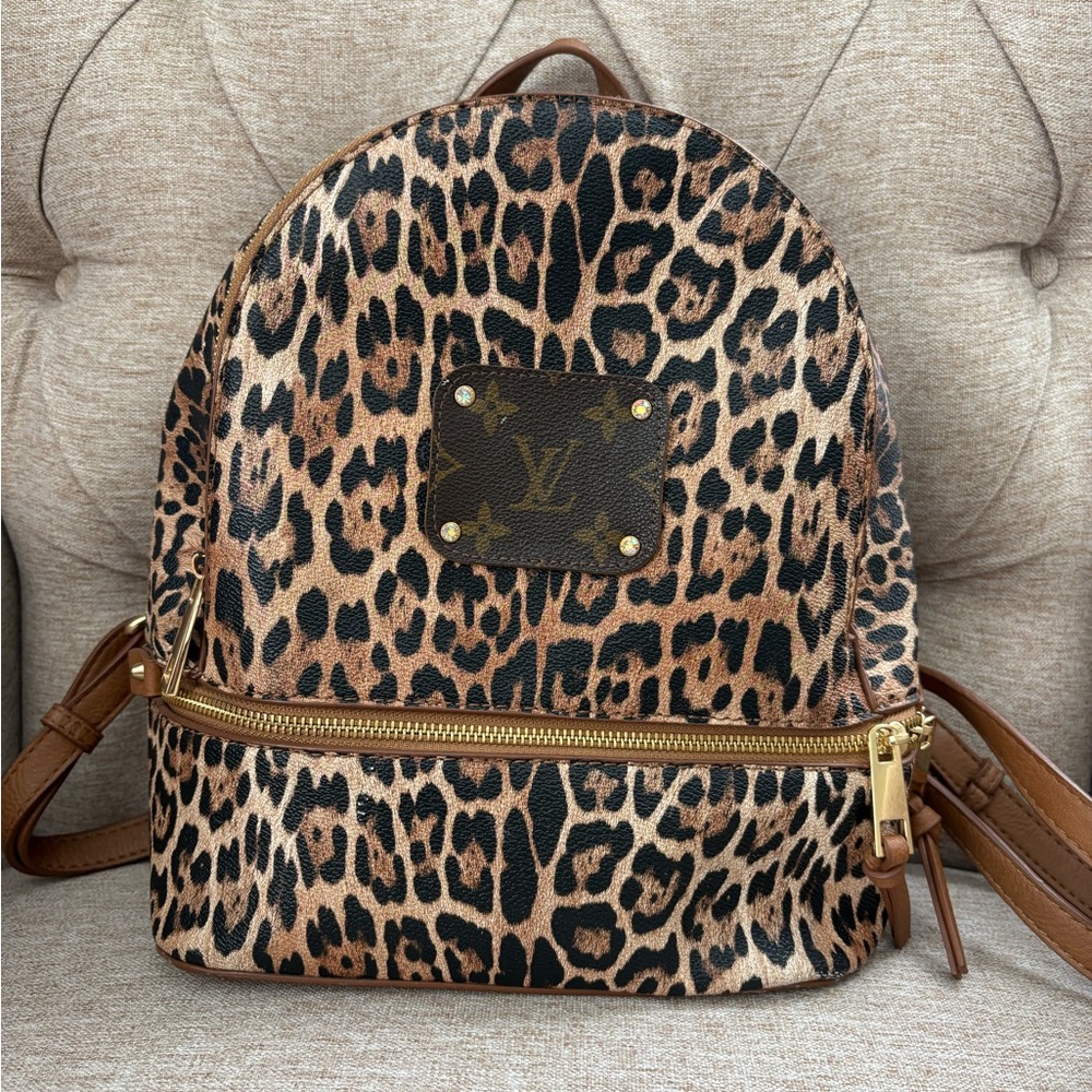 Leopard Print Mini Backpack